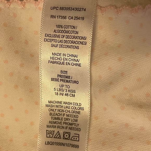 Little Me Thank Heavens Footie in Light Pink Baby👶🏼Girls👧🏻Sz Preemie NWT🏷 - Picture 6 of 8